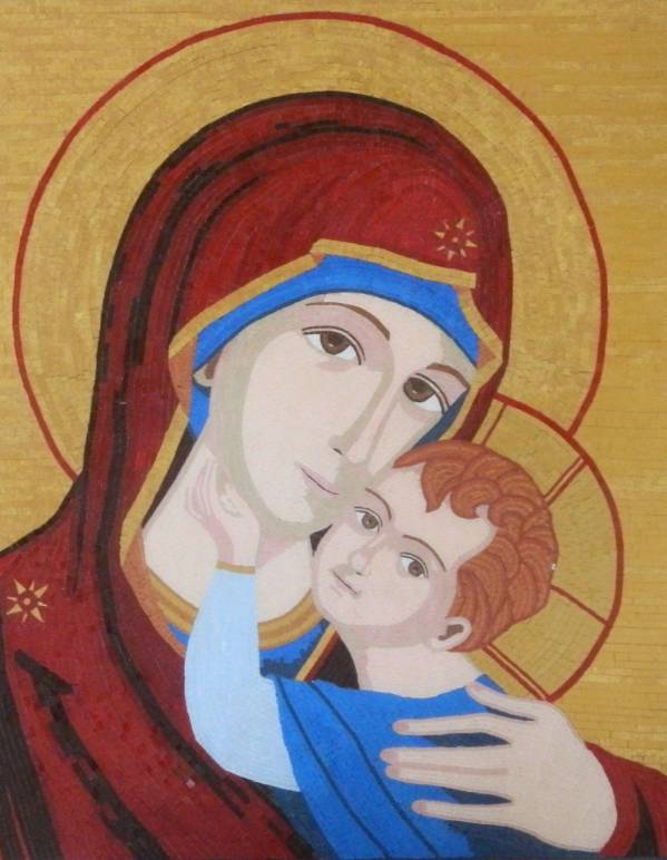 „Mama cu Pruncul - mozaic” de Liza Wheeler