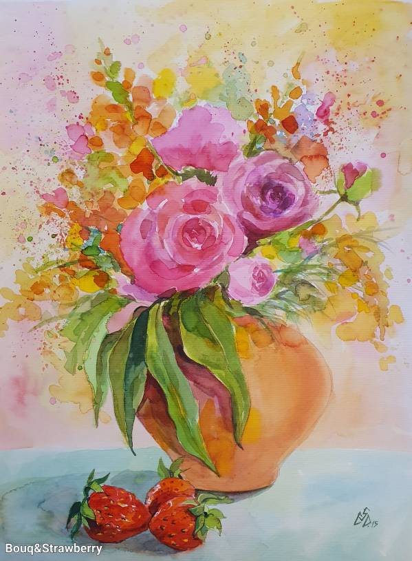 „Bouquet & Strawberry 1” de Gabriela Calinoiu