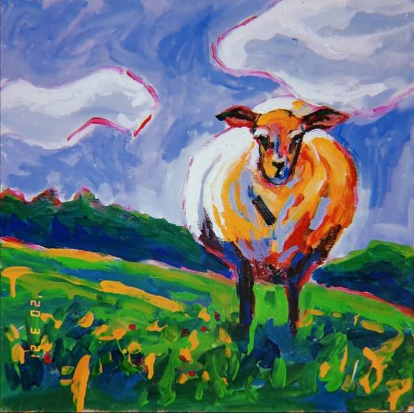 „Orange Sheep” de Rebeca Waits