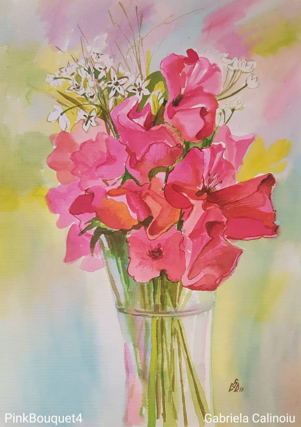„Pink Bouquet 4” de Gabriela Calinoiu