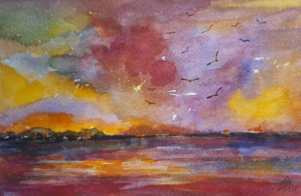 „Sunset Seascape 4” de Gabriela Calinoiu
