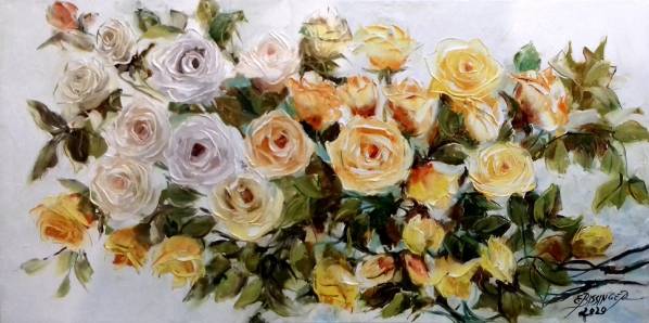 „Trandafiri galbeni si albi” de Elena Bissinger