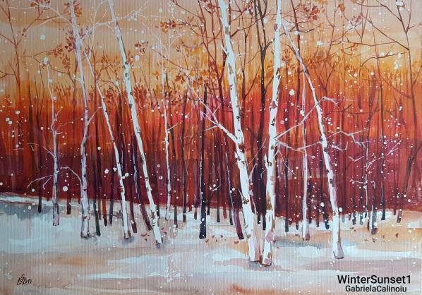 „Winter Sunset 1” de Gabriela Calinoiu